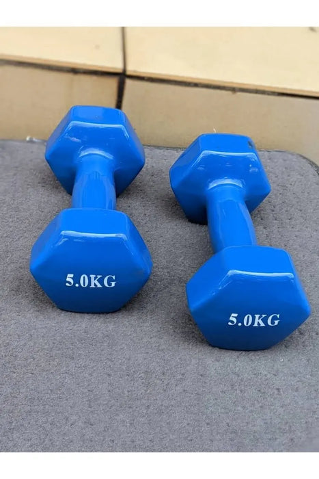 Dumbbells - set of two 5kg - blue murukali.com
