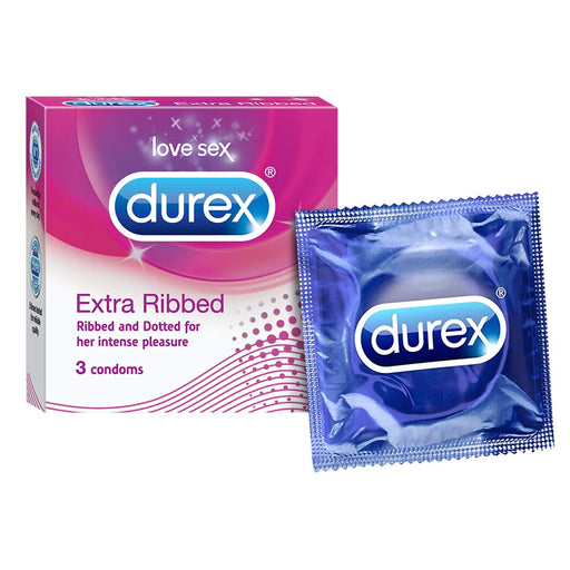 Durex Extra Ribbed Condoms for Men 3N murukali.com