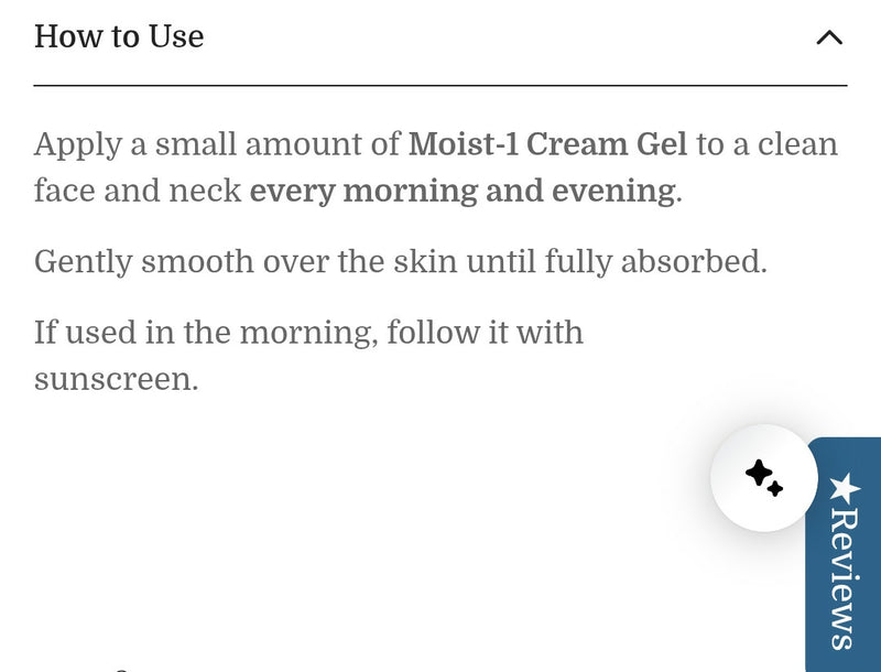Moist-1 Cream Gel 100 h