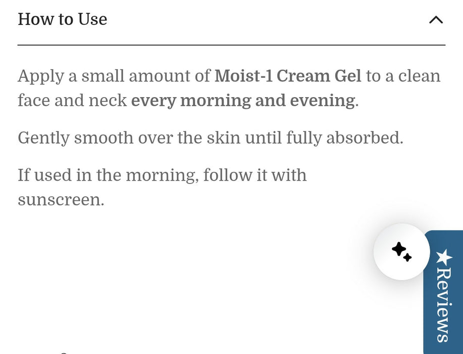 Moist-1 Cream Gel 100 h