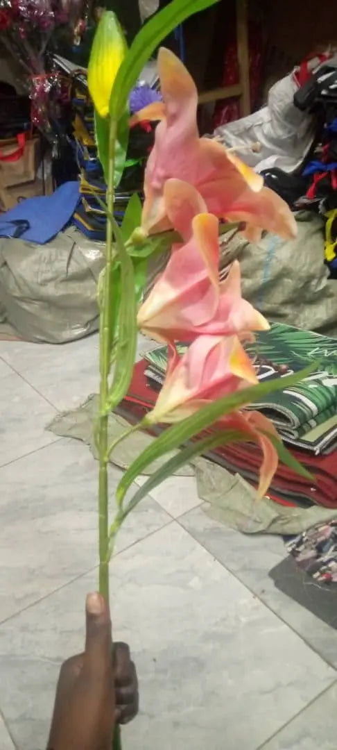 Easter Lily Artificial Flower Red Hot Murukali.com