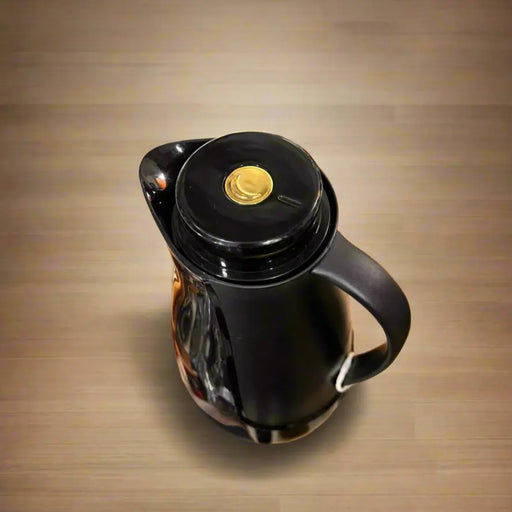Elegant 2L Black Thermal Carafe with Gold Accents Murukali.com