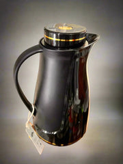 Elegant 2L Black Thermal Carafe with Gold Accents Murukali.com