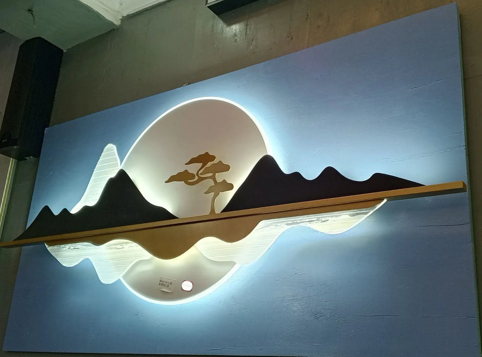 Elegant Circular Layered Artwork on Light Fixture murukali.com