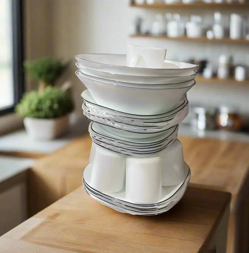 Elegant Dinnerware Set – Plates Bowls and Cups Murukali.com