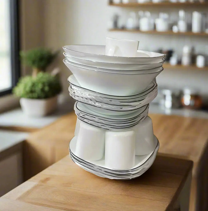 Elegant Dinnerware Set – Plates Bowls and Cups Murukali.com