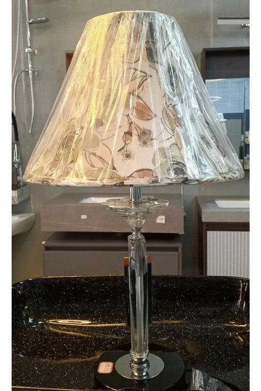 Elegant Floral Beige table Lamp – Muted Gray murukali.com