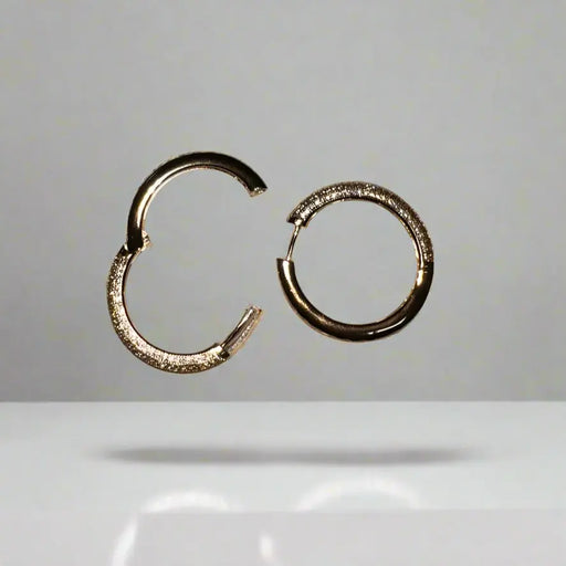 Elegant Gold Hoop Earrings with Sparkling Accents Maman Fatu