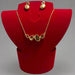 Elegant Gold Teardrop Necklace and Earring Set Maman Fatu
