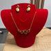 Elegant Gold Teardrop Necklace and Earring Set Maman Fatu