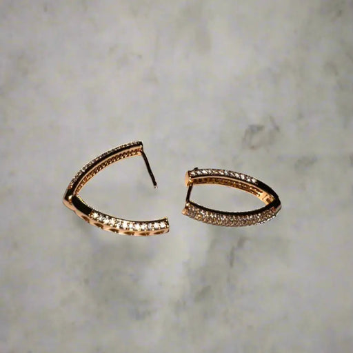 Elegant Gold and Diamond Hoop Earrings Maman Fatu