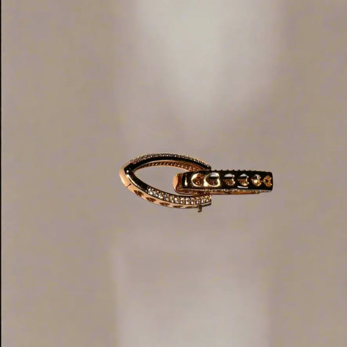 Elegant Gold and Diamond Hoop Earrings Maman Fatu