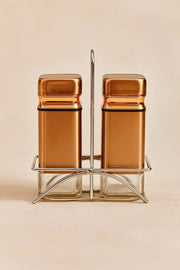 Elegant Salt & Pepper Shakers with Holder Murukali.com