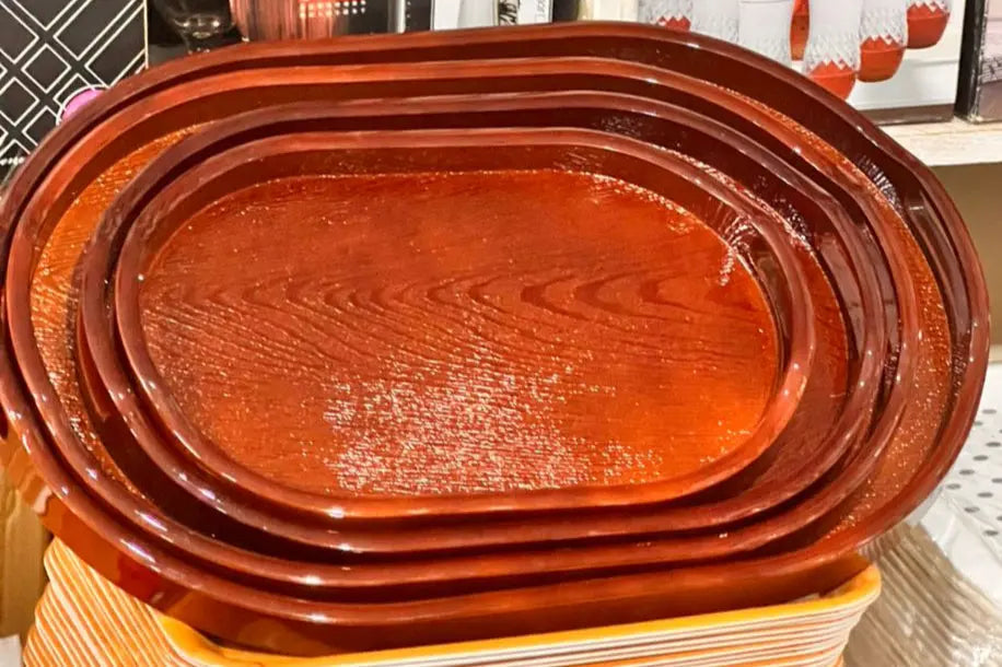 Elegant Wooden Serving Tray- 4pcs - Perfect for Every Occasion Murukali.com