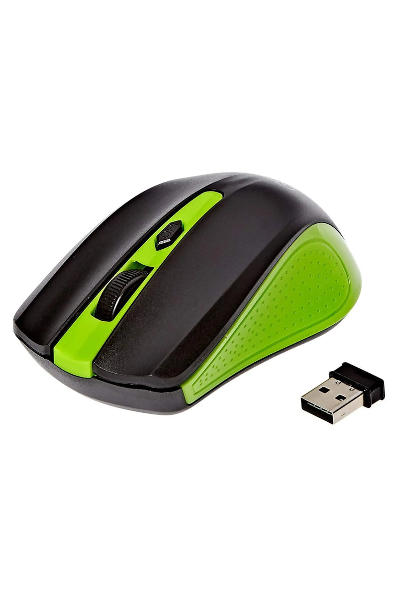 Enet Wireless Mousse Green&Black with Battery murukali.com