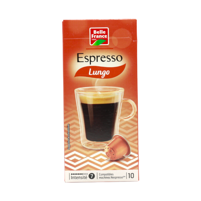 Espresso Lungo Belle France, 10 cap - Livraison Épicerie Francaise