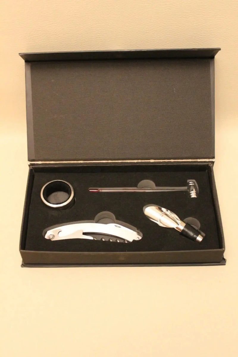 Excellent Houseware 4-teiliges Wein-Accessoire-Set – Einfaches Öffnen und Servieren
