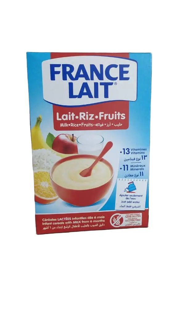 FRANCE LAIT Milk–Rice–Fruits, which is gluten-free and gentler on babies’ digestion Murukari.com