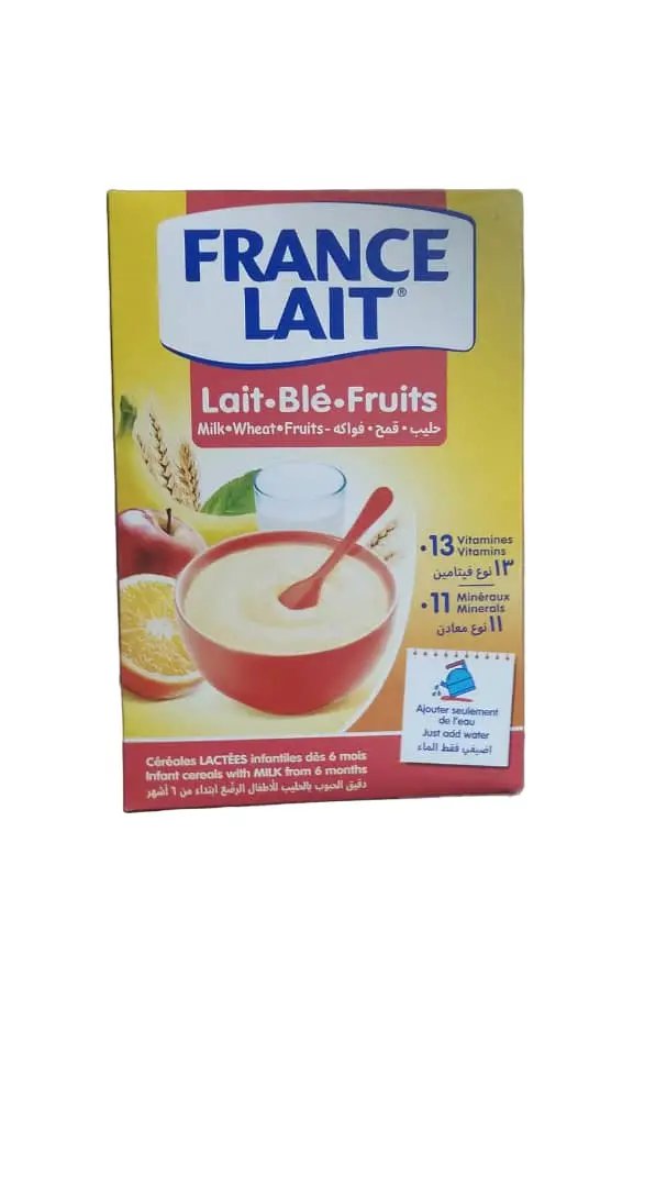 FRANCE LAIT Milk–Wheat–Fruits, which contains gluten Murukali LTD