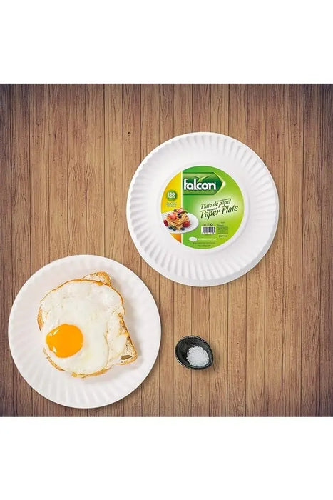 Falcon Paper Plate 9 Inch Disposable 100 Pieces murukali.com