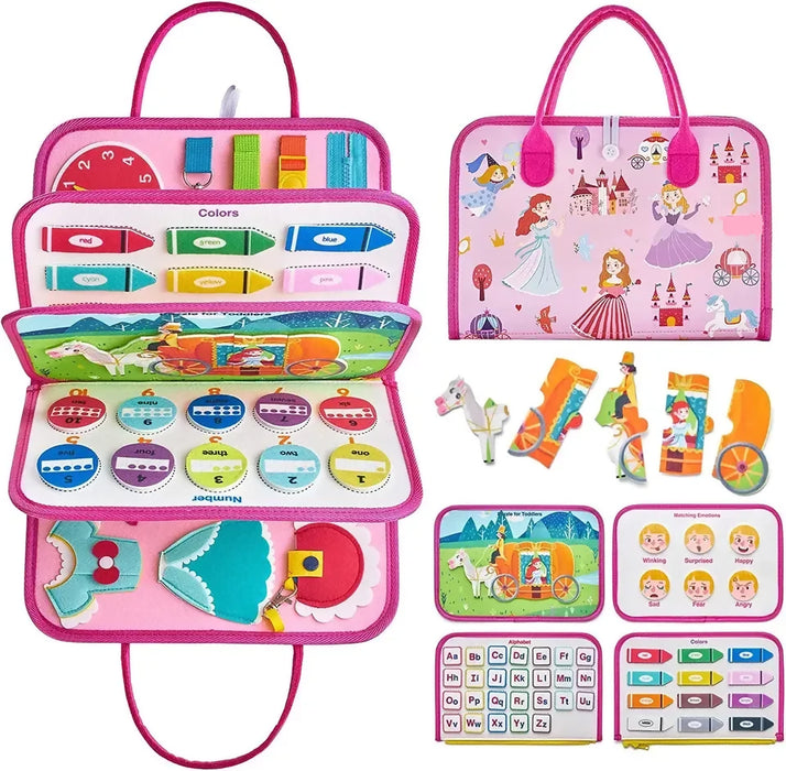 Montessori Busy Book – Princess Theme – Preschool Learning & Travel Toy