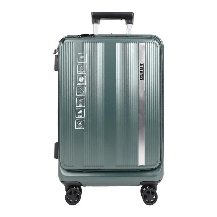 Festo 20″ Hard Shell 4-Wheel Travel Trolley Bag – Light Blue size Large Murukali.com