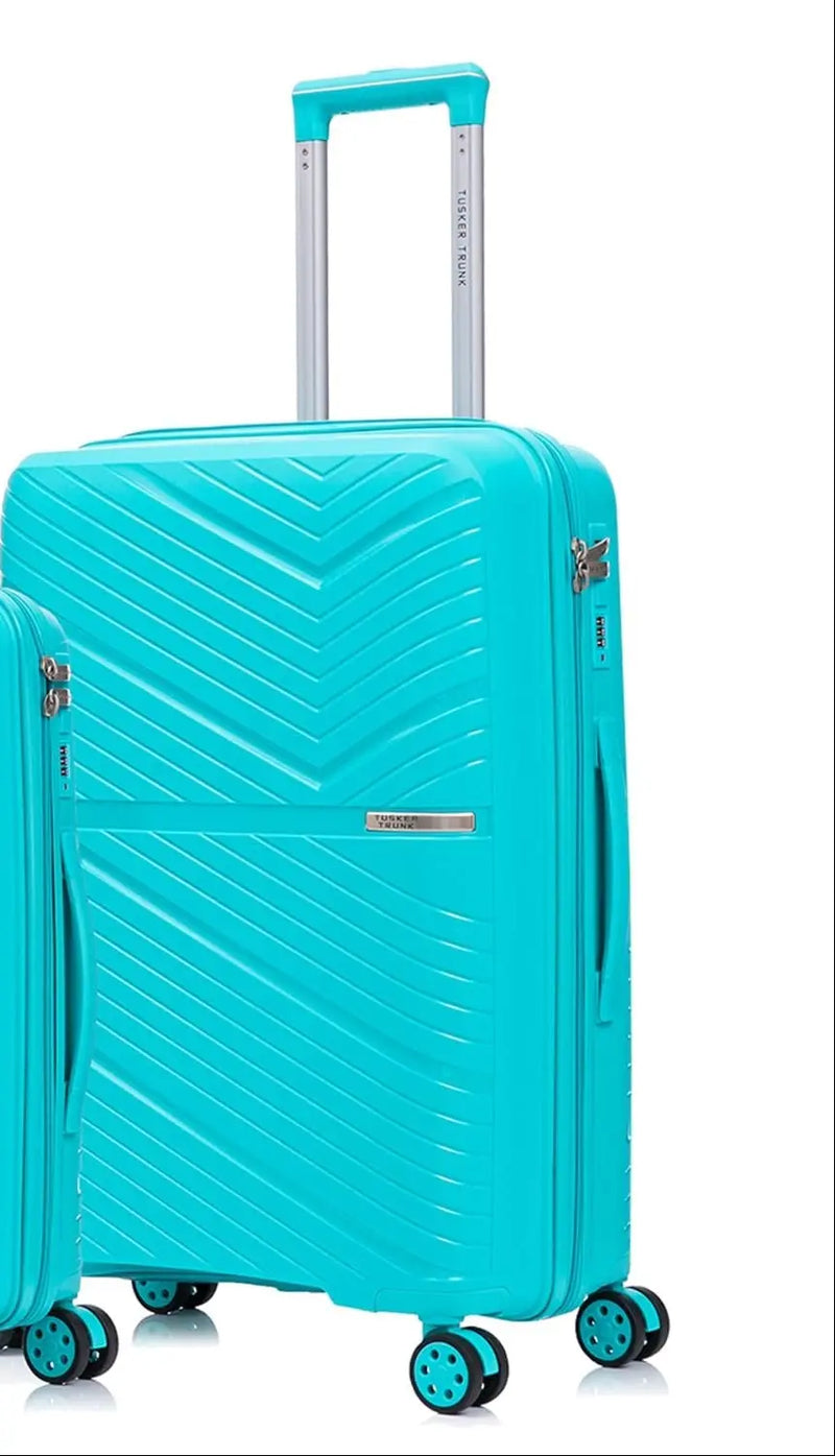 Festo 4-Wheel Hard Shell Travel Trolley Suitcase – Aqua  Large Size Murukali.com