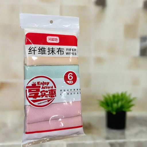 Fieber 6-Pack Microfiber Wipes - Soft & Absorbent Cleaning Cloths Murukali.com