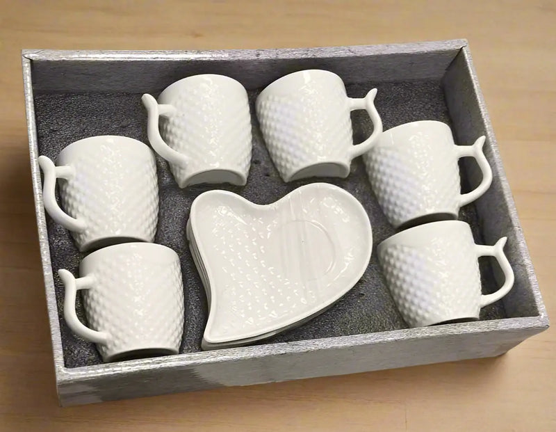 Fine Porcelain Porcelain Coffee Cup and Saucers Set Murukali.com