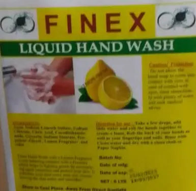 Finex Liquid Hand Wash Lemon 5L Murukali.com