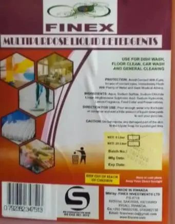 Finex Multipurpose Liquid Detergents 5L Murukali.com
