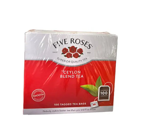 Five Roses Ceylon Blend Tea 100 Tagged Tea Bags 250g Murukali.com