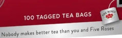 Five Roses Ceylon Blend Tea 100 Tagged Tea Bags Murukali.com