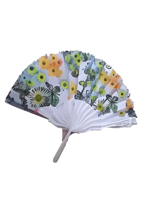 Floral Hand Fan - A Burst of Nature's Beauty Murukali.com