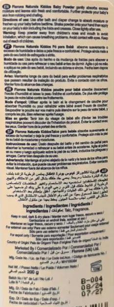 Florona Kiddos Baby Care Baby Powder 100g, 200g Murukali.com