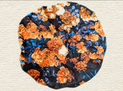 Flowed Chocolete Navy Blue Bonnet murukali.com