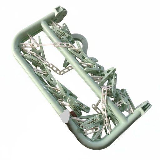 Foldable Hanging Drying Rack with Clips – Mint Green Murukali.com