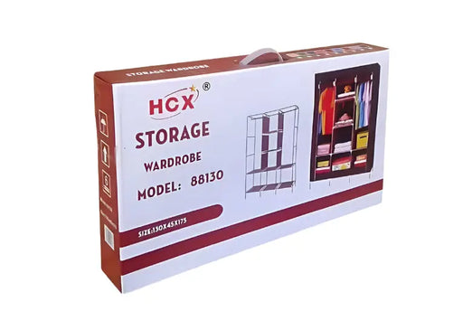 Folding Wardorbe Cloth Hanging and Shelfing Cupboard for Home Murukali.com