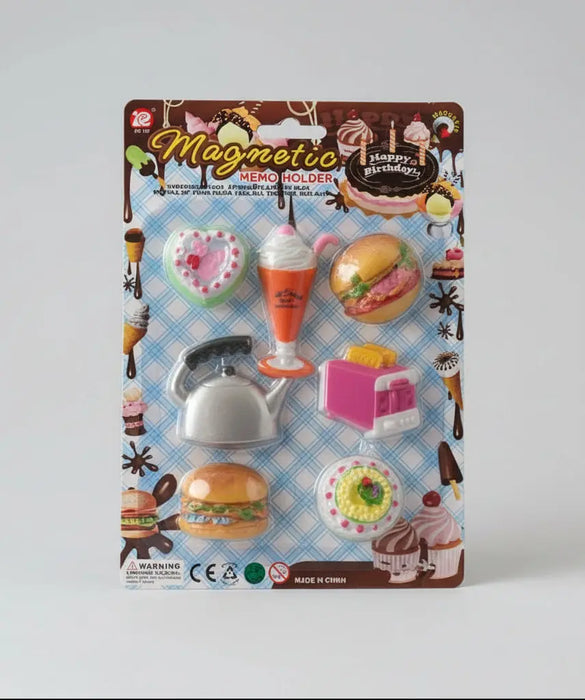 Food-Shaped Erasers & Magnetic Memo Holders for Kids