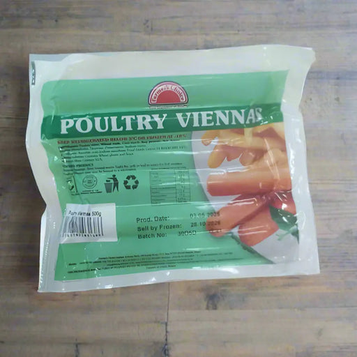 Fresh Poultry Viennas – 500g Pack Murukali.com