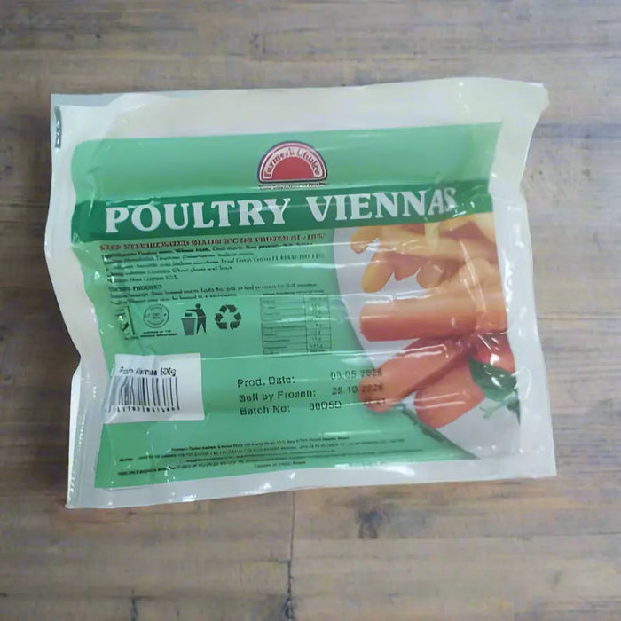 Fresh Poultry Viennas – 500g Pack Murukali.com