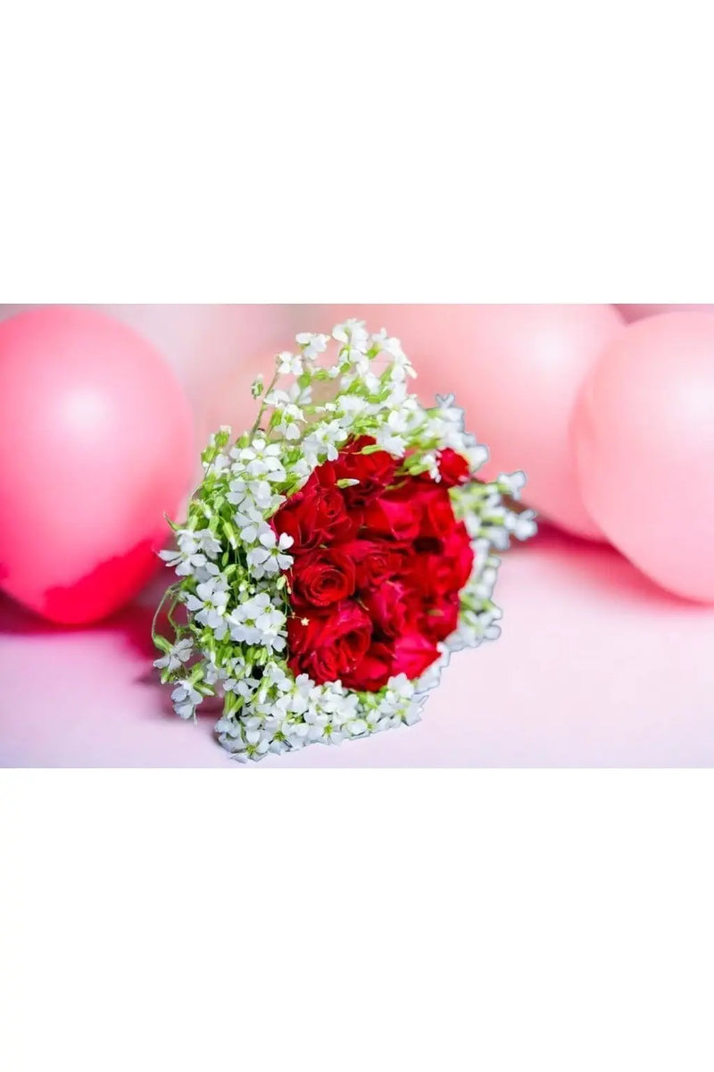 Fresh Red Rose White Pipiyabibi boucket murukali.com