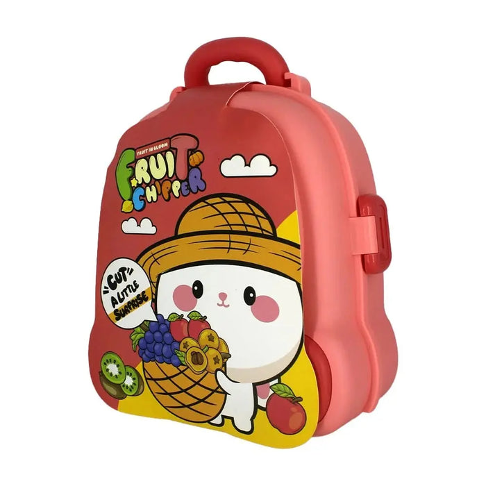 Fruit Chopper Kids Pretend Play Set – Fruit Cutting Toy in Carry Case