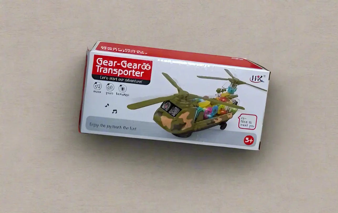 Gears Transporter Helicopter Airplane Vehicle Toy for Kids Murukali.com
