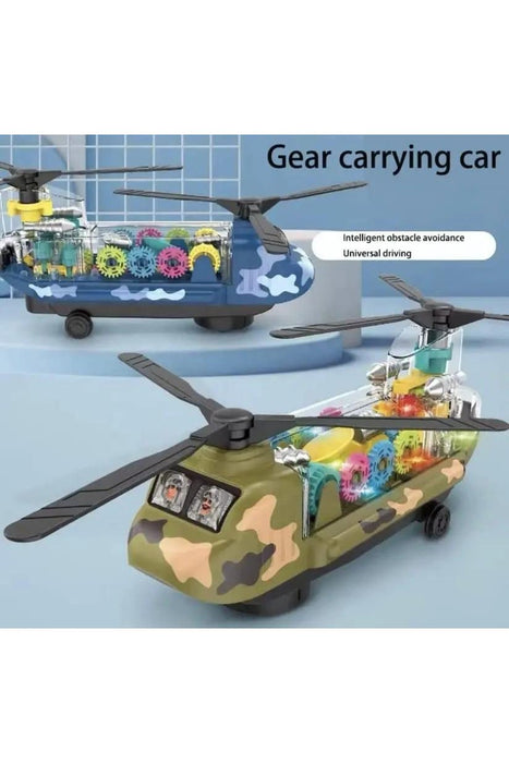 Gears Transporter Helicopter Airplane Vehicle Toy for Kids Murukali.com