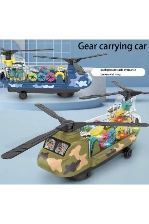 Gears Transporter Helicopter Airplane Vehicle Toy for Kids Murukali.com
