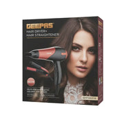 Geepas 2-in-1 Hair Dryer & Hair Straightener Combo Set – Model GHF86036 Murukali.com