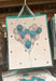 Gift Bags Card with Blue Balloons  Diagonal Stripes Murukali.com