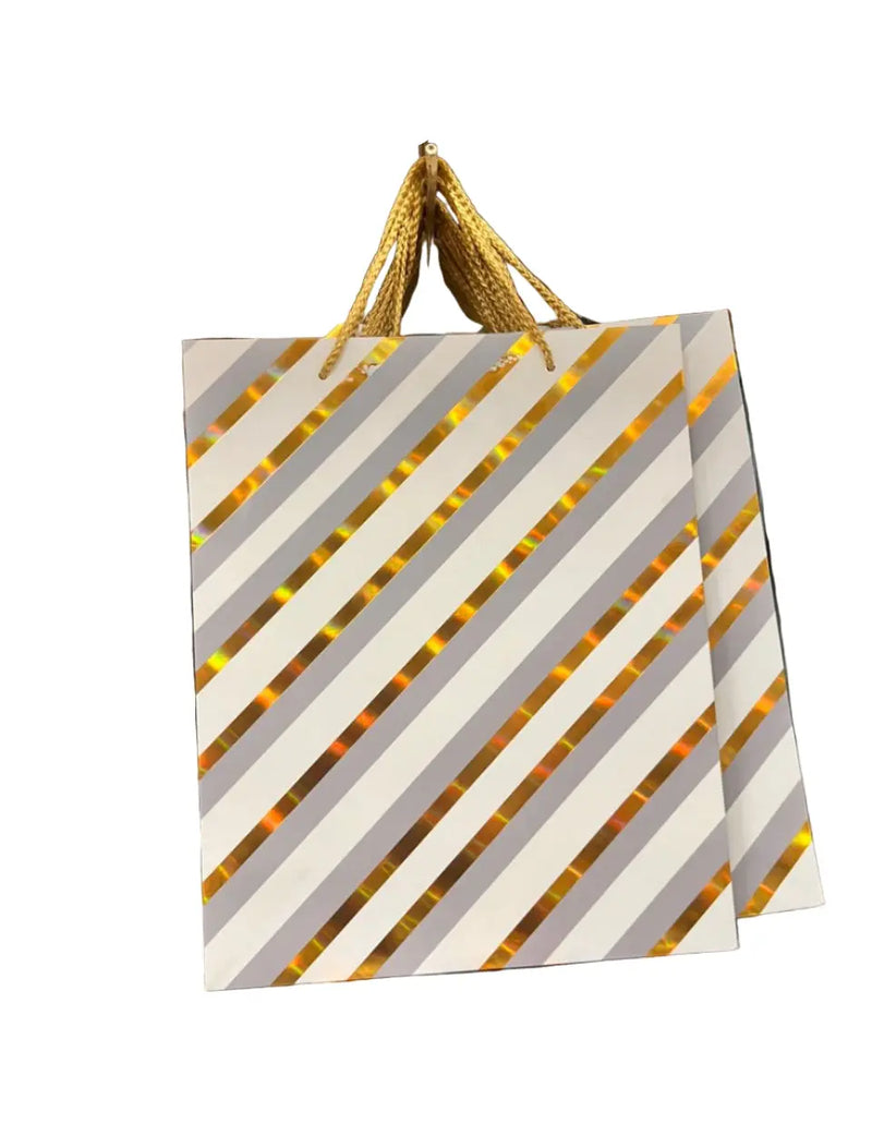 Gift Bags Card with Blue Balloons  Diagonal Stripes Murukali.com
