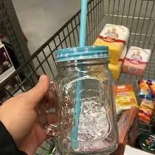 Glass Jar with Straw murukali.com